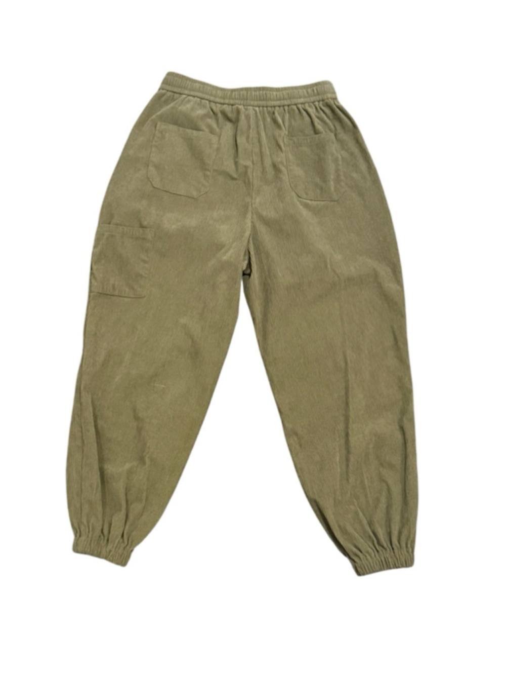 Alfric Eden Men Corduroy Jogger Pants Olive Green Elastic Waist Small Streetwear - Picture 5 of 8